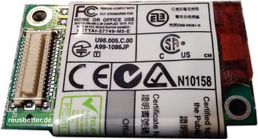 Acer D88-M081-0 Notebook Fax Modem Data Card 56K Karte